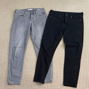 Banana Republic Women's Black and Gray Skinny Jeans Sz 26-28